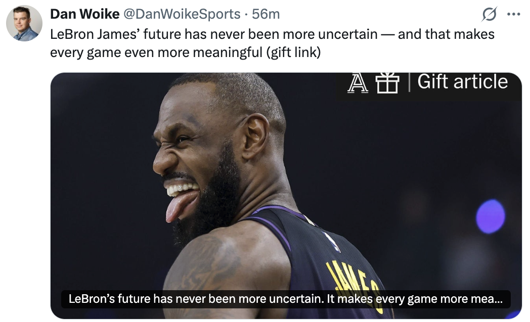 开云体育官网-突发！湖人记者发文：詹姆斯的未来，变得不确定了